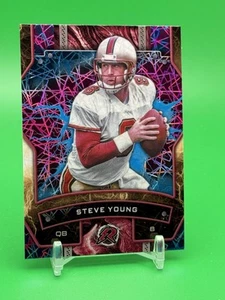 Steve Young 2024 Topps Resurgence SKY BLUE AND PINK SHOCK REFRACTOR FREE SHIP - Picture 1 of 7