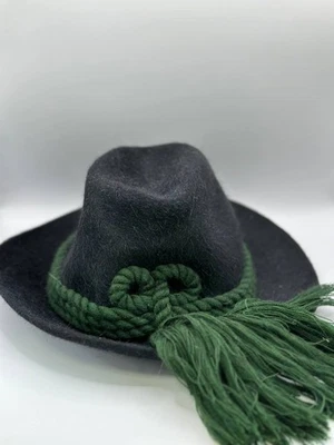 Zapf Original Gasteiner Hat Made Austria Rabbit Felt Trachten with Green Cord - Image 1 of 4