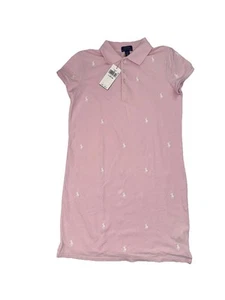 POLO RALPH LAUREN Big Girls' Pink All Over Pony Logo Mesh Polo Dress Size L NWT - Picture 1 of 5