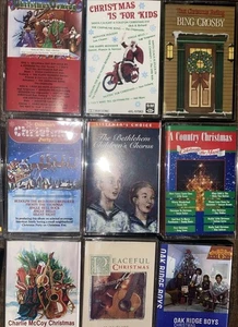 CHRISTMAS Music Cassette Tape Lot Of 9 - Picture 1 of 4