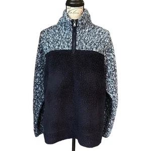 Sonoma EUC Blue Sherpa Long Sleeve Pullover Size X-Large  - Picture 1 of 4
