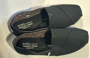 Bobs from Skechers Damen-Espadrille-Flats schwarz Größe 10 breite Passform Memory Foam S - Bild 1 von 3