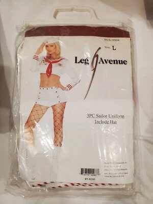 Disfraz de uniforme de marinero Leg Avenue de 3 piezas talla grande estilo adulto #8904 nuevo en caja Foto 1 de 2