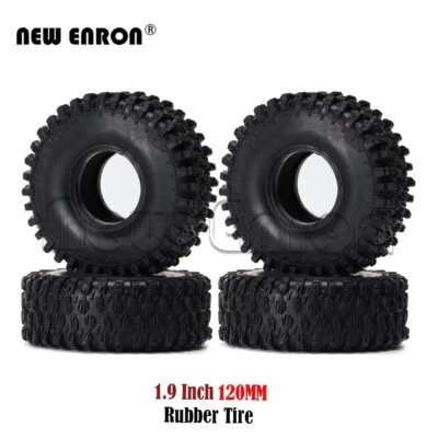 RC Crawler 1.9 120MM Rubber Climbing Rock Tire For 1/10 TF2 D90 D110 TRX4 jimny - Image 1 of 4