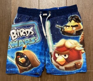 Star Wars Angry Birds Boys' Blue Swim Trunks Mesh Lining SIZE  4/5 - Picture 1 of 4