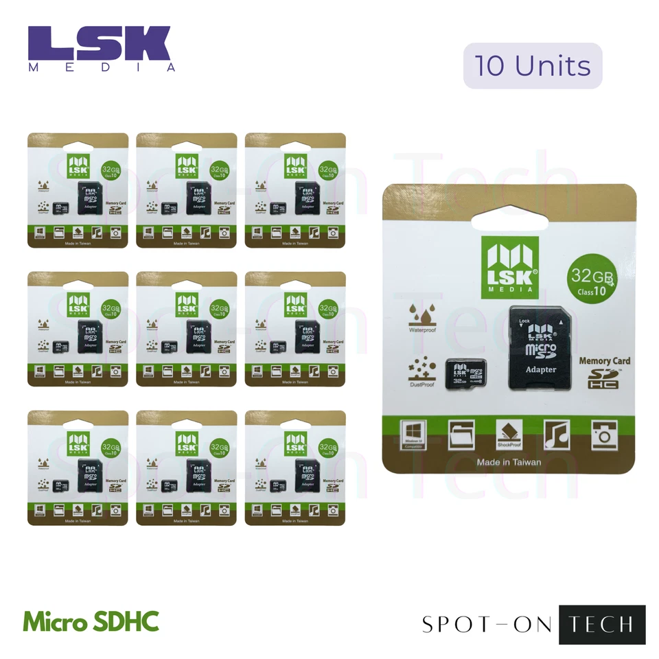 LSK Micro SDHC 32GB Memory Card Class10 With Adapter Taiwan Same day Ship BULK - Image 1 of 4