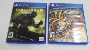 Lot of 2 DARK SOULS III, Dragon Ball Fighter Sony PlayStation 4 PS4  No Manuals - Picture 1 of 2