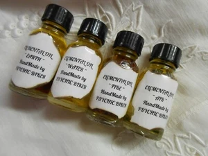 Los 4 aceites elementales 1/2 oz elemento hechizo ritual pagano esencial wiccano - Imagen 1 de 8