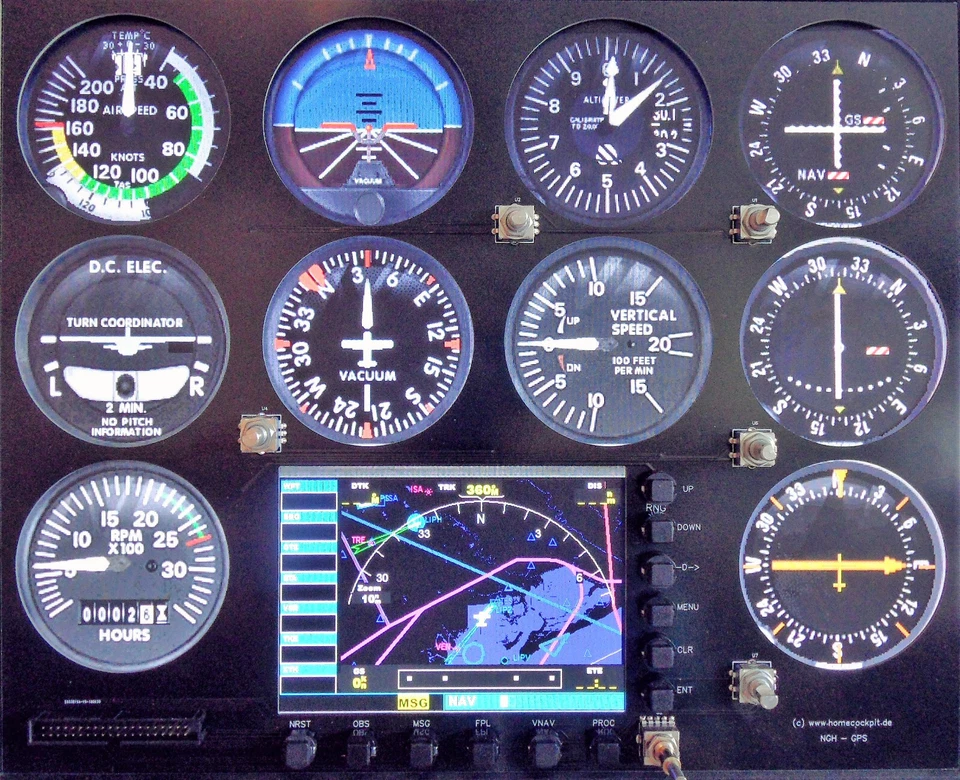 Homecockpit NGH Cessna 172 GPS Panel + Controller  MSFS2020/MSFS2024- XPlane - Bild 1 von 4
