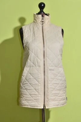Chaleco Barbour Flyweight Damas Blanco Leche Acolchado Talla S Foto 1 de 4