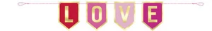 Valentines Foil Love Cardboard Banner 91cm - Picture 1 of 1