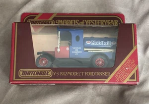 MATCHBOX MODELS OF YESTERYEAR Y3 1912 FORD MODEL T TANKER MOBILOIL new in box - Picture 1 of 1