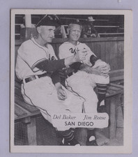 1950 Hage's Dairy Baker Reese San Diego Padres Bench Crop Variation