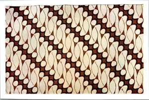 Skirt Cloth Batik Broken Sword Motif Java 19th C Victoria Albert Museum Postcard - Picture 1 of 2