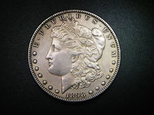 BEAUTIFUL UNC. 1898 MORGAN SILVER DOLLAR COLLECTOR GRADE COIN M-758 - Picture 1 of 5