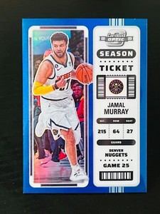 2022-23 PANINI CONTENDERS OPTIC JAMAL MURRAY SEASON TICKET BLUE PRIZM  58/99