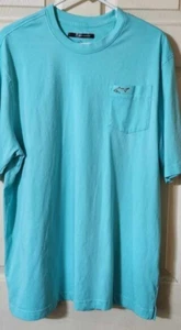 Greg Norman Men's Golf Pocket T- Shirt Adult Large Green/Aqua Shark Outdoors - Picture 1 of 5