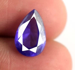5.80 Ct Burma Purple Spinel Gemstone Pear Cut Natural Certified B27249 - Picture 1 of 8