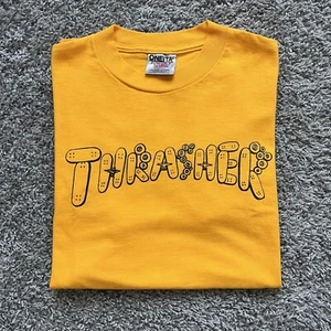 Vintage 90s Thrasher Skateboarding Mag Tee T Shirt OG Logo Medium Oneita - Picture 1 of 10
