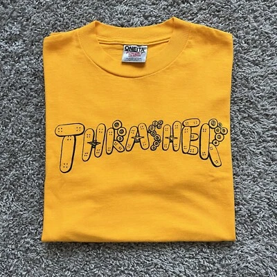 Vintage 90s Thrasher Skateboarding Mag Tee T Shirt OG Logo Medium Oneita - Image 1 of 4