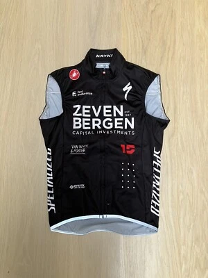Chaleco Windstopper Castelli personalizado equipo ciclismo Zevenbergen talla M Foto 1 de 2