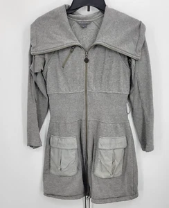 Armani Exhange Jacke Damen XS grau Strick großer Kragen Reißverschluss Taschen Boho - Bild 1 von 6