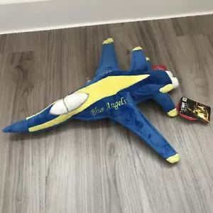 Avión a reacción F18 Hornet de peluche de ángeles azules de la Marina de los Estados Unidos 16" Wow Toyz Cuddle Zoo PLANE - Imagen 1 de 6