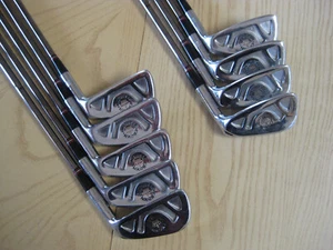 SLAZENGER CROWN STERLING IRON SET 3-SW ⛳RARE STIFF FLEX ⛳ GUN METAL SHAFTS ! - Picture 1 of 23