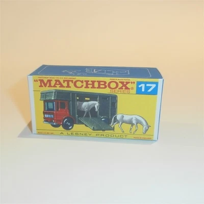 Matchbox Lesney 17e AEC Horse Box F Style Repro Box - Image 1 of 4