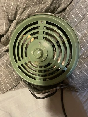 Винтажный General Electric GE вентилятор нагреватель зеленый середины века - Изображение 1 из 4