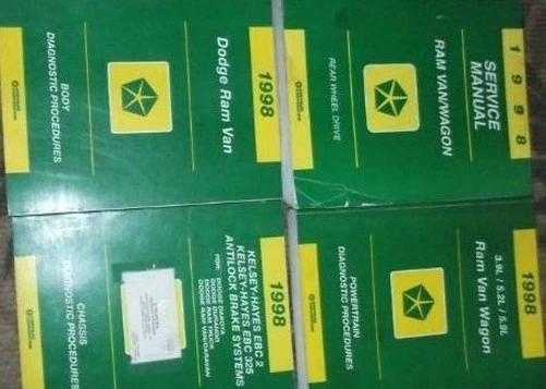 1998 Dodge RAM Furgone Wagon Servizio Negozio Riparazione Manuale Set Con - Immagine 1 di 1