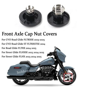 Cubierta de tapa de tuerca de eje delantero para Harley Street Glide FLHXSE / FLHX 2023-2025 2024 - Imagen 1 de 7