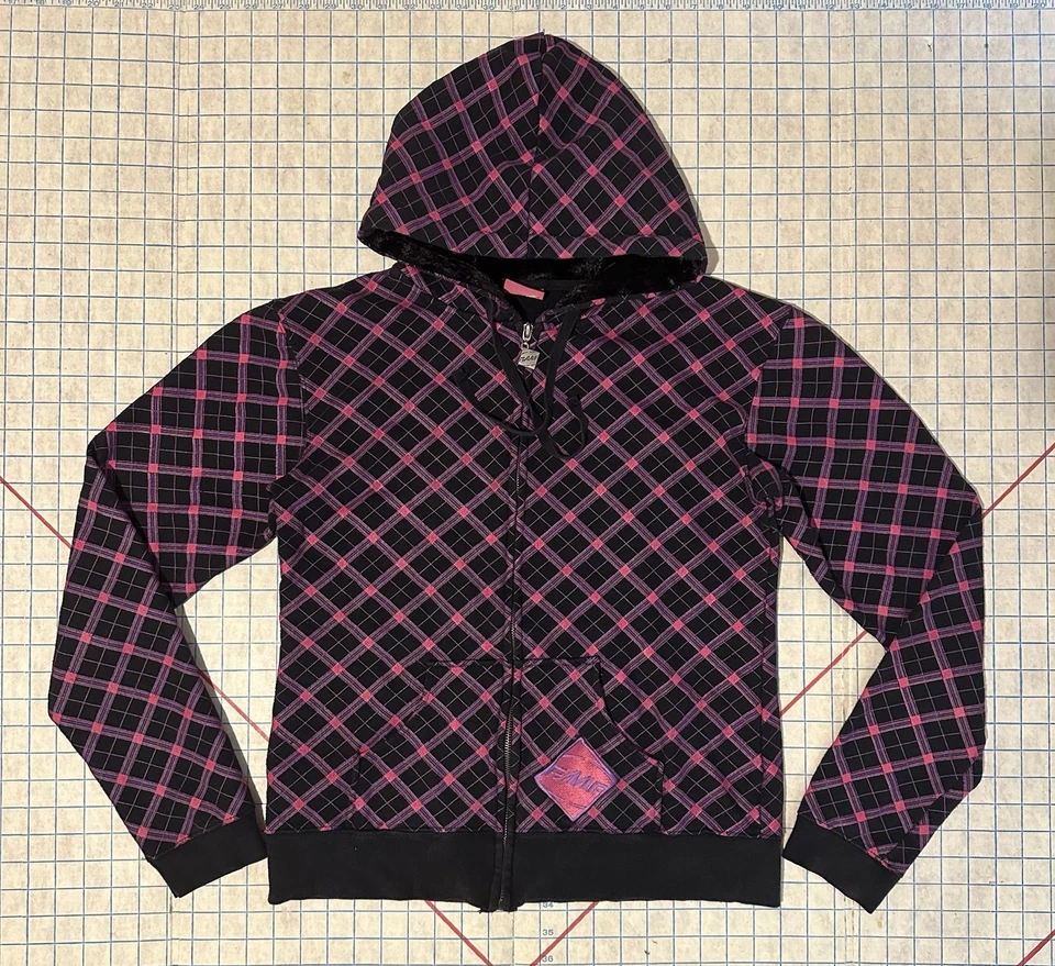 Sudadera De Colección FMF Racing Para Mujer’s AOP Cremallera Completa Capucha Moto Y2K Rosa Punk Grunge Foto 1 de 4