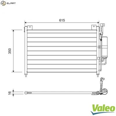 CONDENSER AIR CONDITIONING 814038 FOR MAZDA ZJ-VE/ZJ46 1.3L Y404 1.4L 4cyl DEMIO - Image 1 of 4