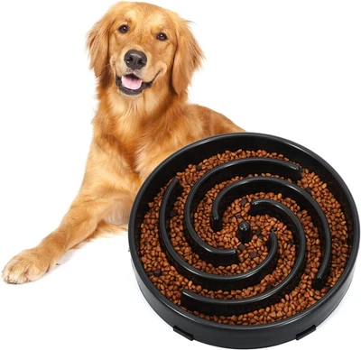 Slow Feeder Dog Bowl Large Non Slip Maze Puzzle Eating Dish Anti Choke Healthy - Image 1 of 4