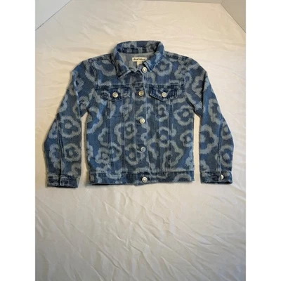 Chaqueta Denim Derek Heart Niñas 6X Azul Floral Botón Frontal Camionero Jean Foto 1 de 4