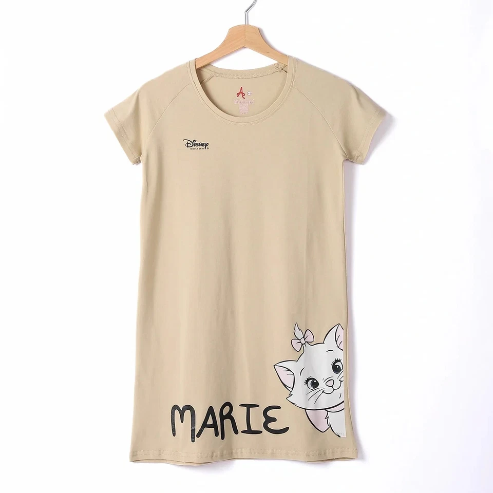 Disney Marie Girls Cotton Blend Short Sleeve Dress Graphic NWT - Image 1 of 1