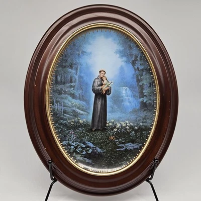 Saint Anthony Bradford Exchange Collector's Plate Wood Frame Those Who Guide Us - Image 1 of 4