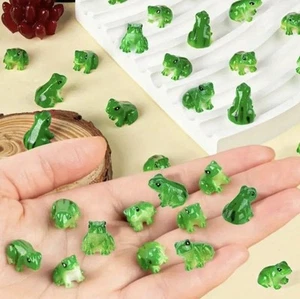 3pcs Resin Mini Frogs Miniatures Tiny Frogs Fairy Garden Ornament Uk Stock - Picture 1 of 5