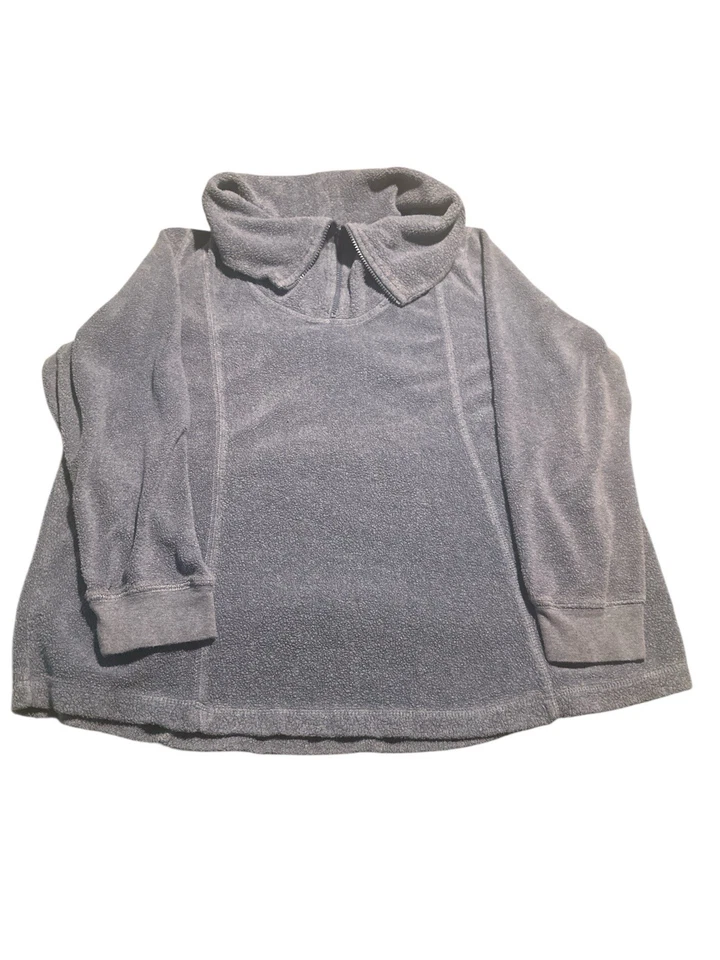 SOFT SURROUNDINGS Hugs Cowl Neck Quarter zip Fleece Sweater Xl Long Sleeve - Image 1 of 4