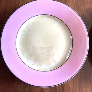 Rare Antique Bavaria Pink & Yellow Lusterware Bread Plates -Set of 4; Wonderful! - Picture 1 of 20