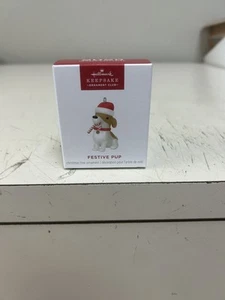 HALLMARK 2025 KOC EXCLUSIVE ORNAMENT FESTIVE PUP  NEW IN BOX - Picture 1 of 1