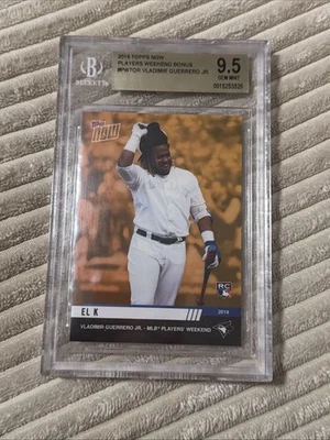 2019 TOPPS NOW PLAYERS WEEKEND PWTOR VLADIMIR GUERRERO JR BECKET 9.5 RC Bonus SP - Image 1 of 3