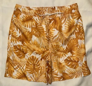Janie And Jack Boy Size 14 Swimsuit Yellow Tropical Print JJ22 New - Picture 1 of 7