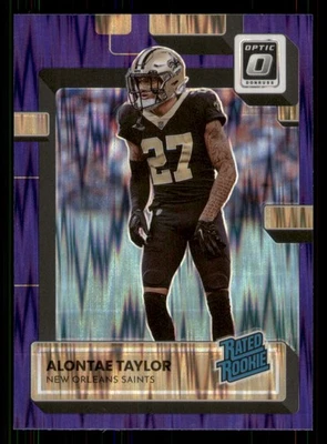 Alontae Taylor 2022 Donruss Optic #300 Purple Shock RC New Orleans Saints - Image 1 of 2