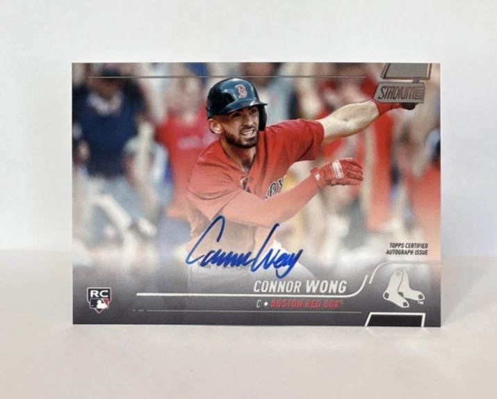 2022 Topps Stadium Club Autographs Connor Wong On Card Auto RC #SCBA-CWO Red Sox - Image 1 of 2