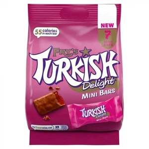 Fry's Turkish Delight Mini Bars 7 Pack 105g (BEST BEFORE 31.08.25 ) - Picture 1 of 1