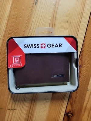 Cartera de cuero Swiss Gear para hombre RFID doble plegable marrón 044 10 0303 Foto 1 de 4