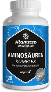 Aminosäuren Komplex Hochdosiert & Vegan, 120 Tabletten Mit 8 Essentiellen EAA  - Bild 1 von 7