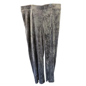J.Jill Pure Jill Super Soft Velvet Pants XL Tall Womens Grey Straight Leg - Picture 1 of 4